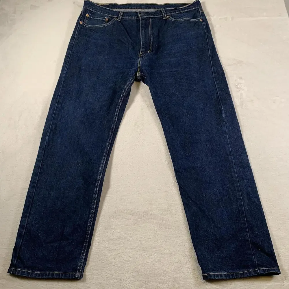 Levis 505 Jeans Mens 38x30 Blue Waterless Denim Straight Leg‎ Classic Fit Pants